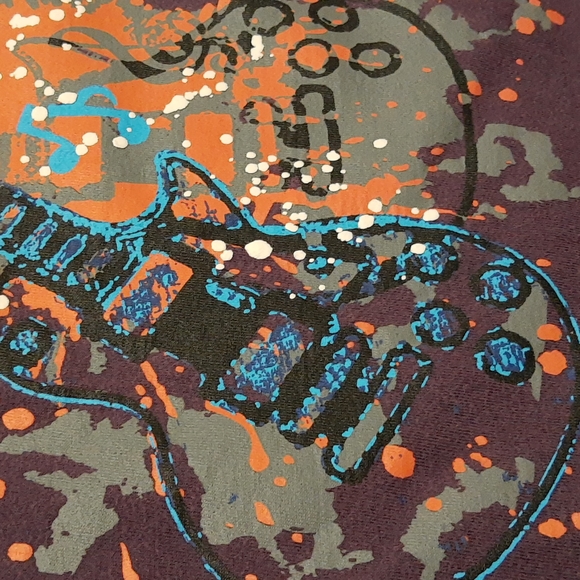 Music Band Rock Graphic Tee Jam Session Graffiti Guitar Little Kids 3T, Purple - Picture 6 of 12
